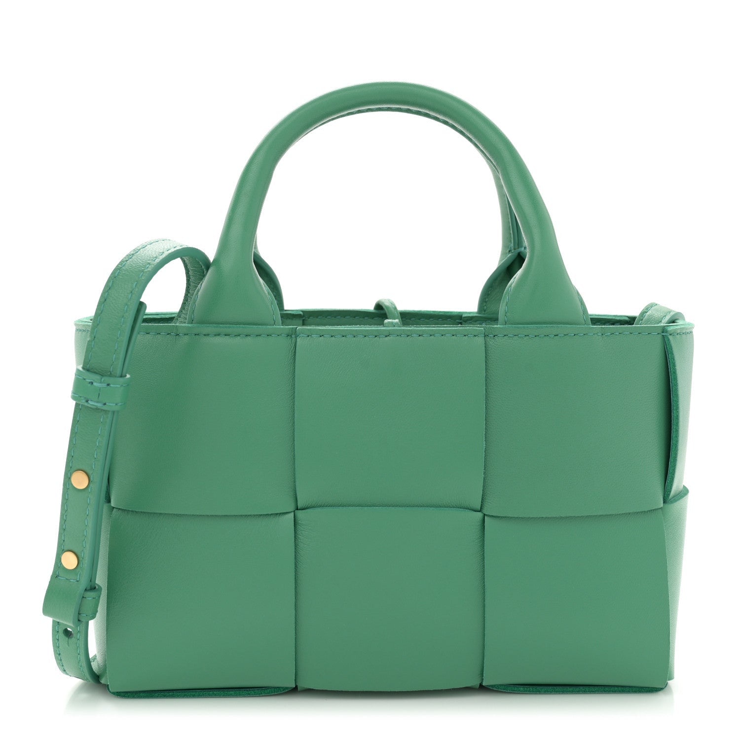 Nappa Maxi Intreccio Mini Arco Tote Green