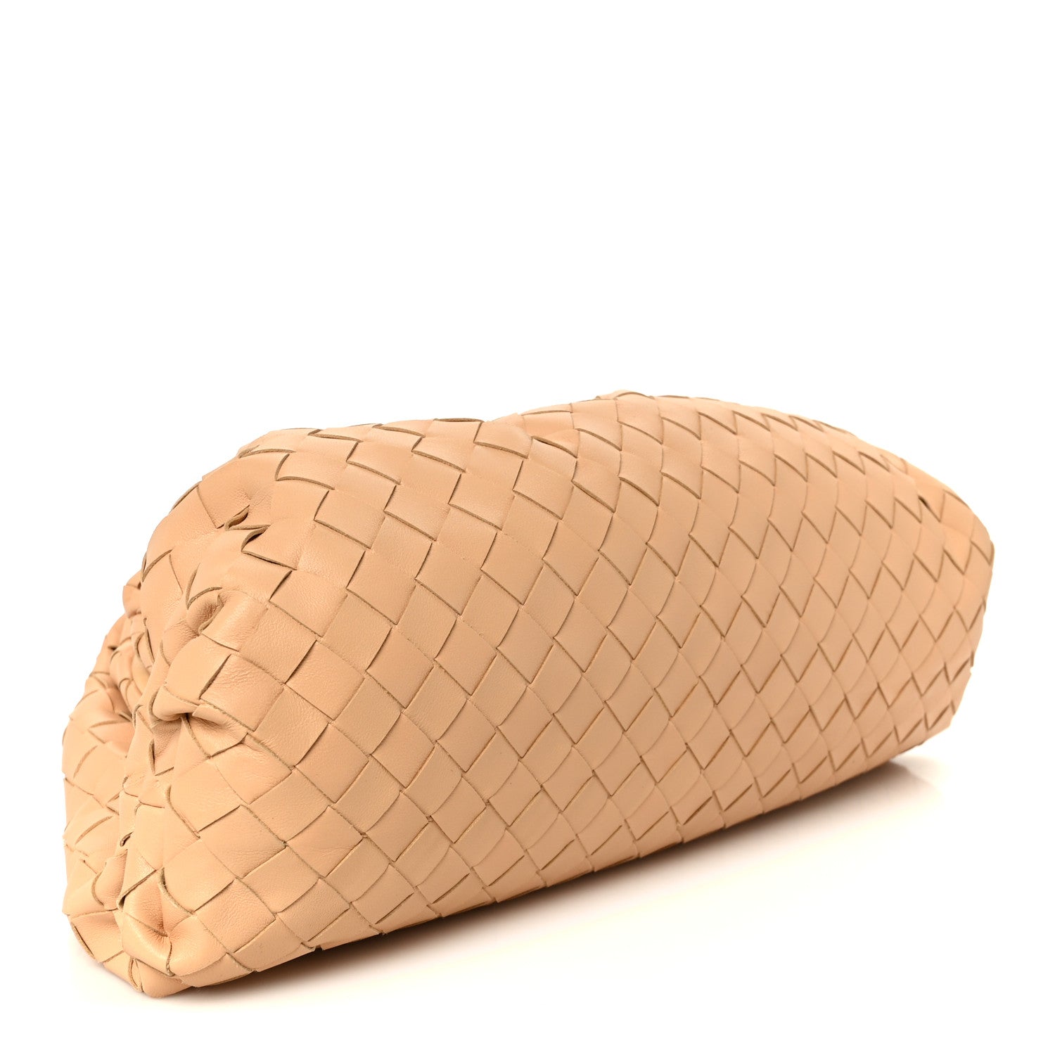 Nappa Maxi Intrecciato The Pouch Oversized Clutch Almond