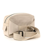 Perforated Calfskin Leggero Intrecciato Belt Bag Mist Plaster