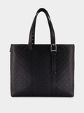 Black Leather GG Tote Bag