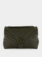 Forest Green GG Marmont Medium Bag