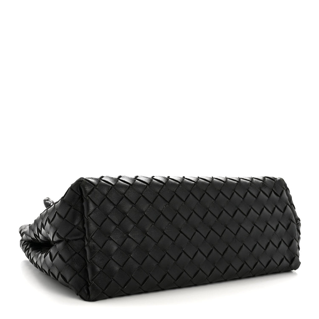 Nappa Intrecciato Medium Andiamo Shoulder Bag Black
