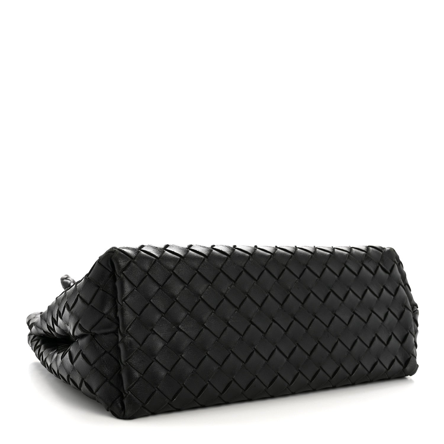 Nappa Intrecciato Medium Andiamo Shoulder Bag Black