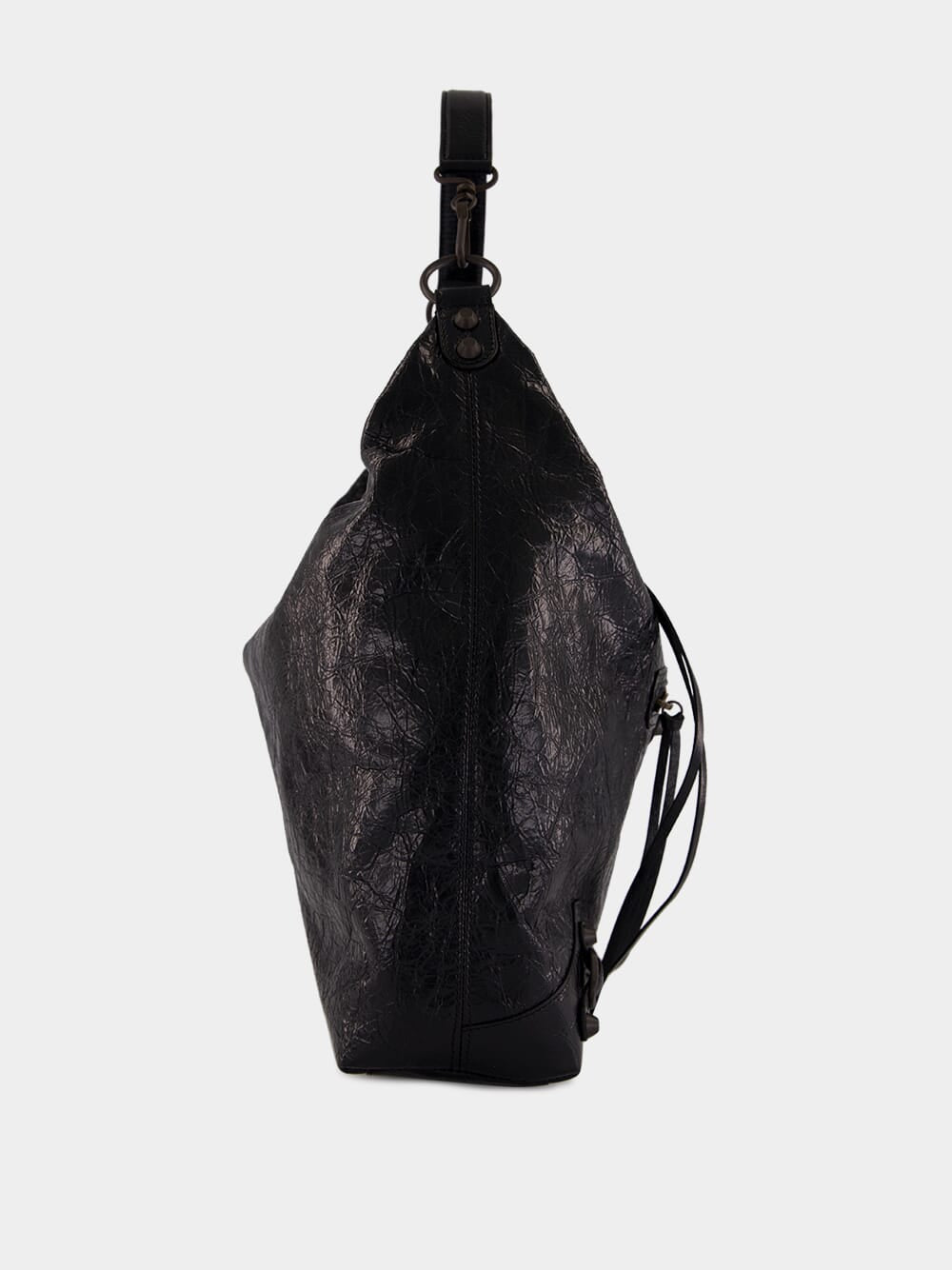 Le City Medium Hobo Bag in Black Lambskin