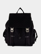 Black GG Canvas Large Backpack