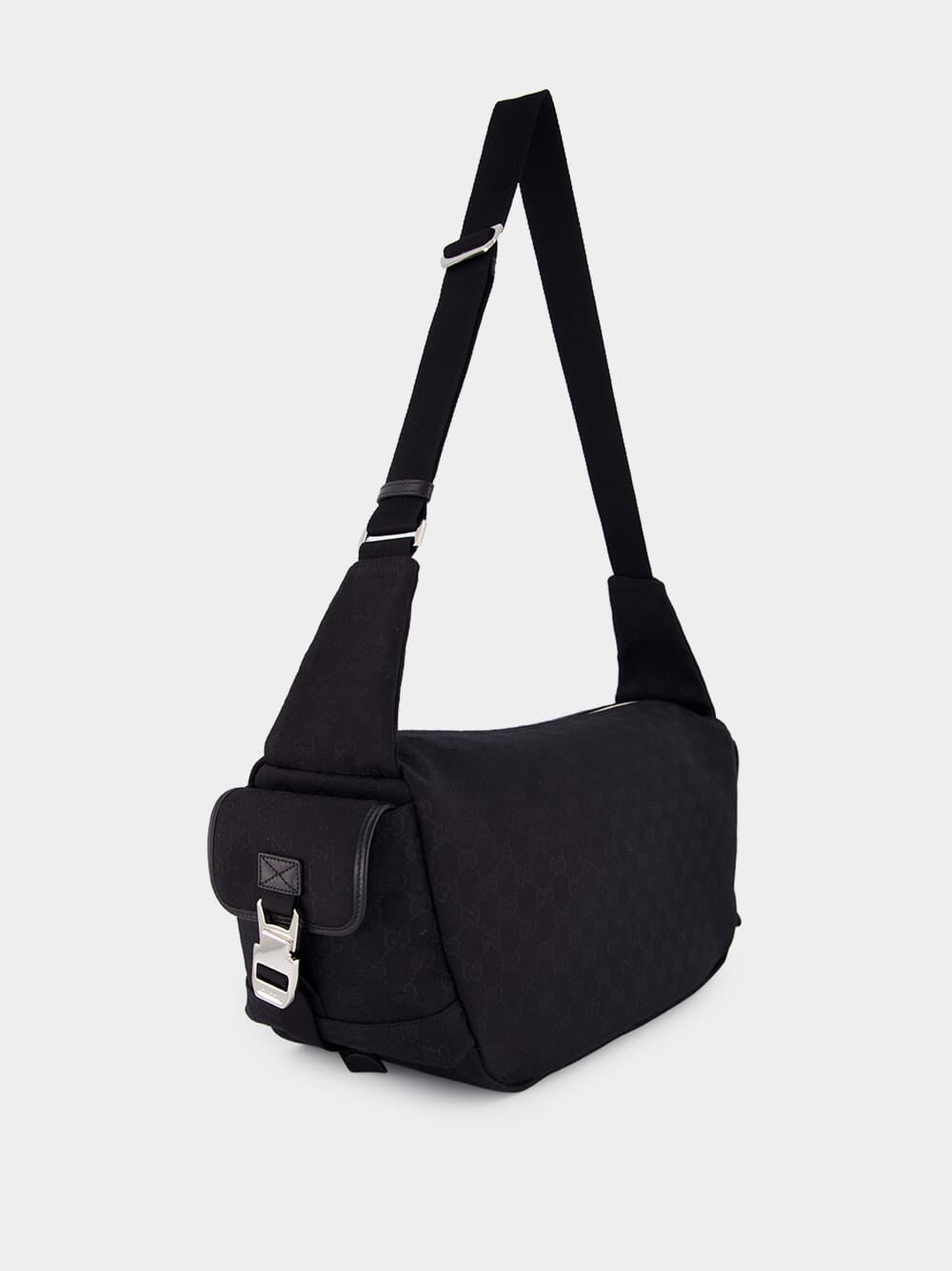 Black GG Canvas Large Crossbody Bag
