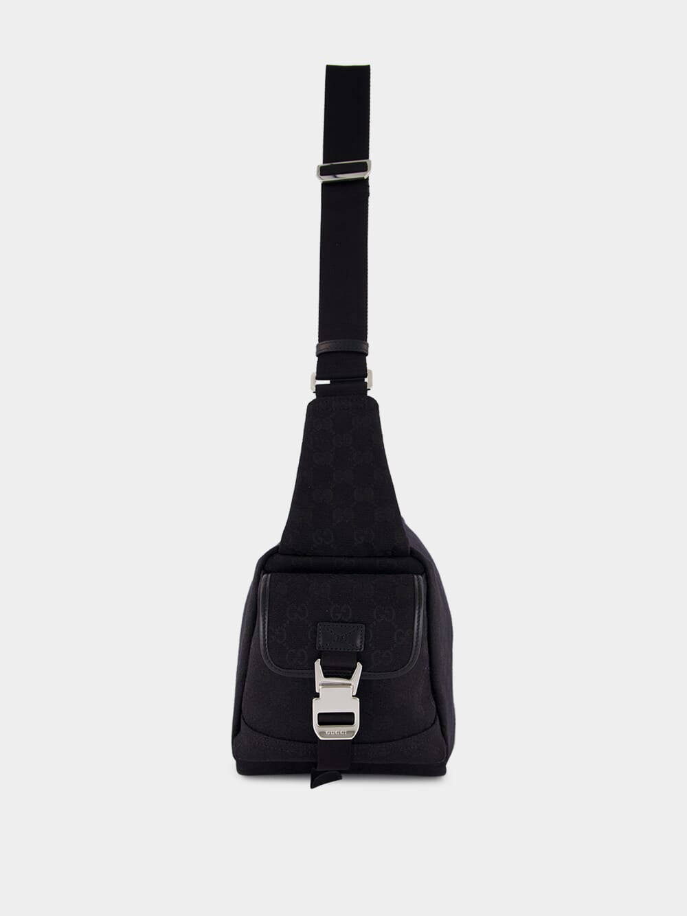 Black GG Canvas Large Crossbody Bag