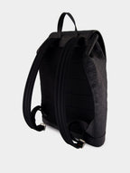 Black GG Embossed Leather Backpack