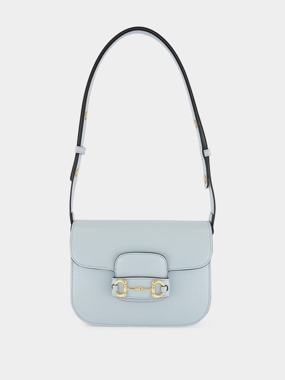 Light Blue Horsebit 1955 Small Shoulder Bag