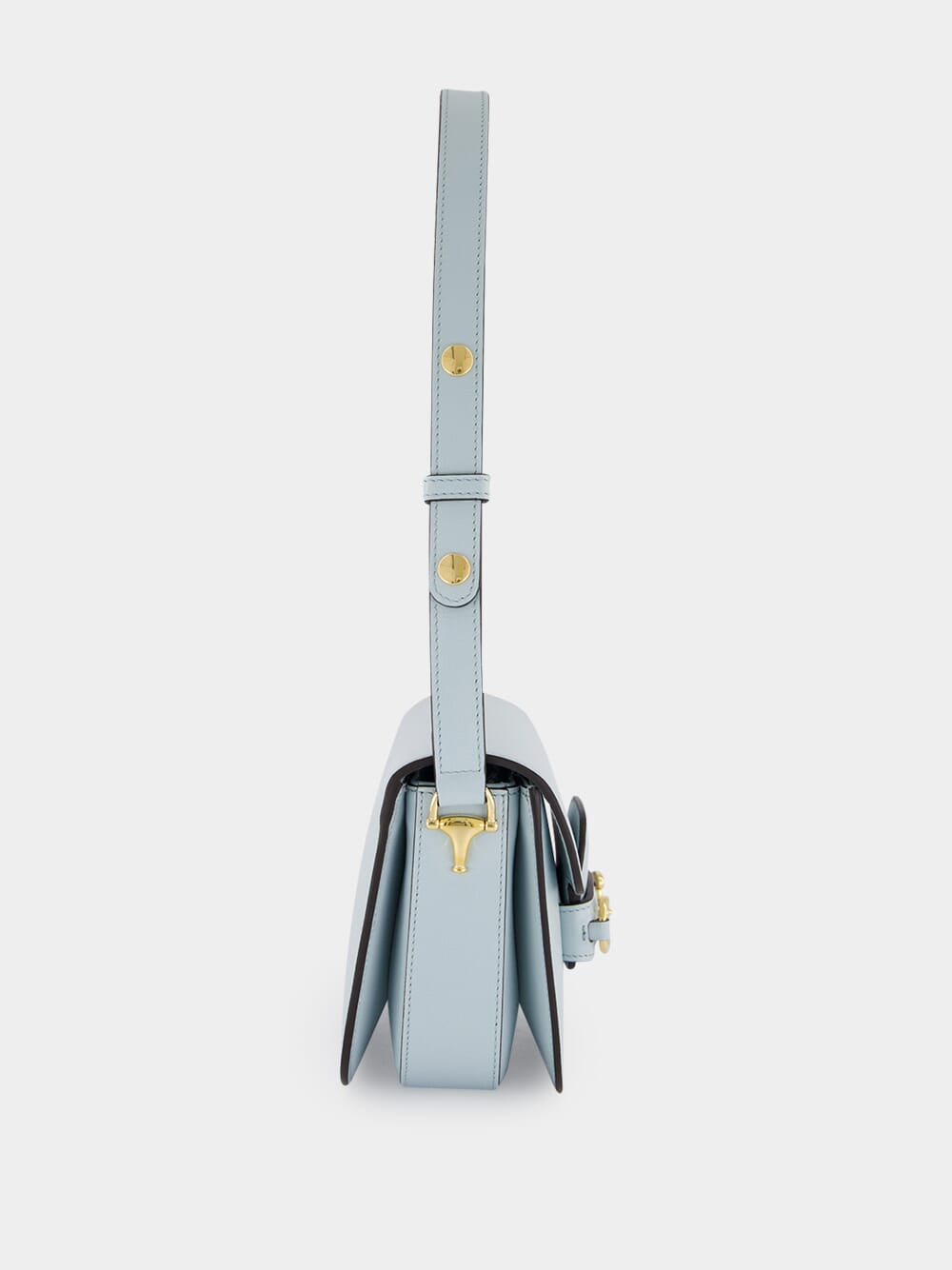 Light Blue Horsebit 1955 Small Shoulder Bag