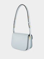 Light Blue Horsebit 1955 Small Shoulder Bag