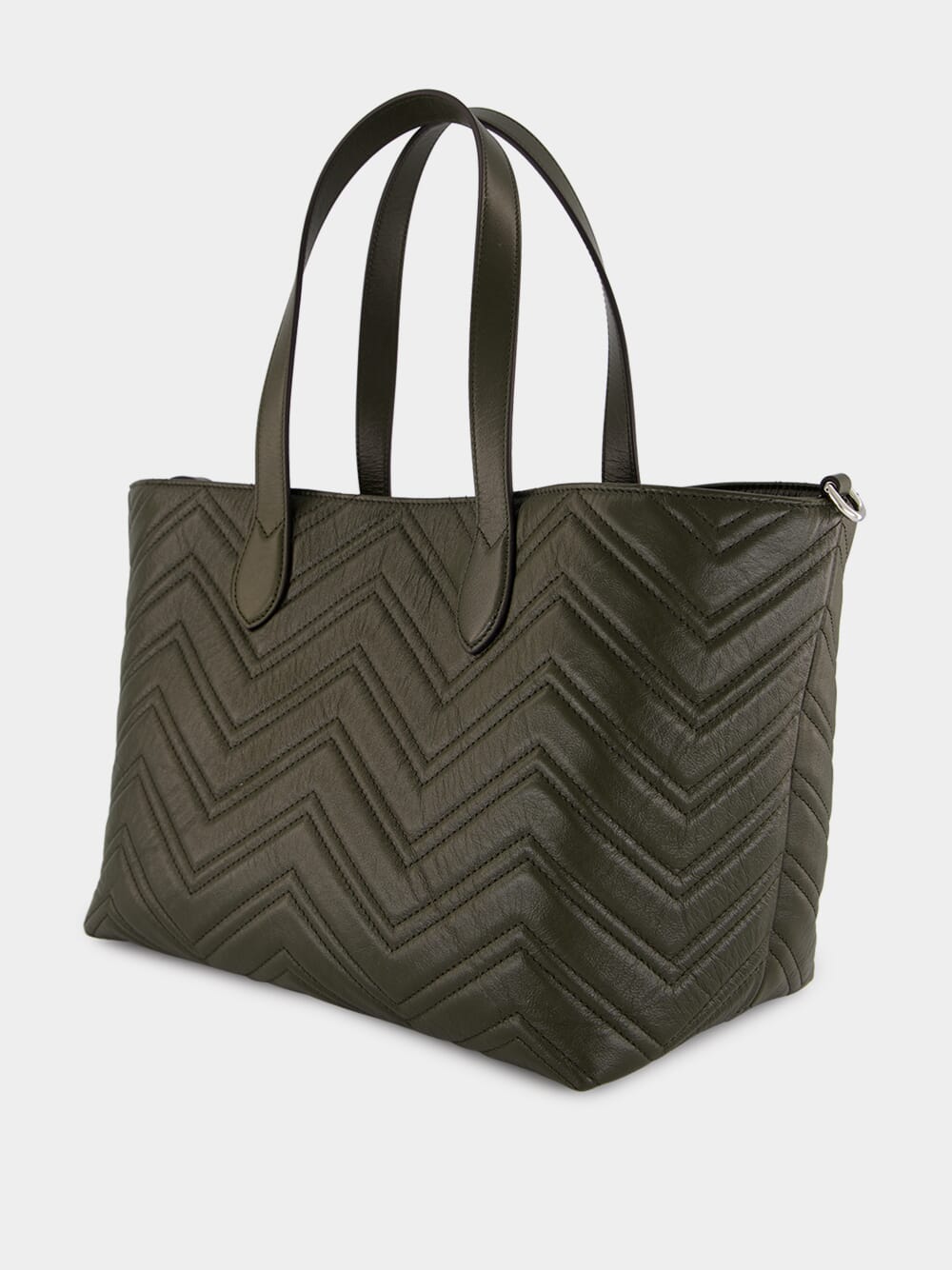 Forest Green GG Marmont Medium Tote Bag