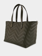 Forest Green GG Marmont Medium Tote Bag