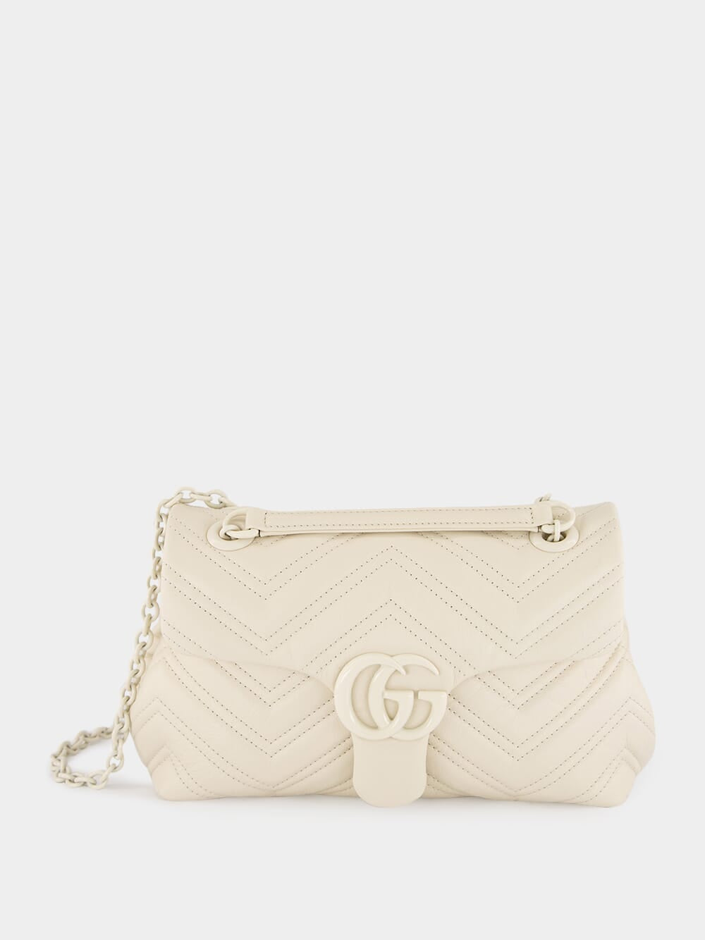 Ivory GG Marmont Small Shoulder Bag