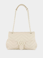 Ivory GG Marmont Small Shoulder Bag