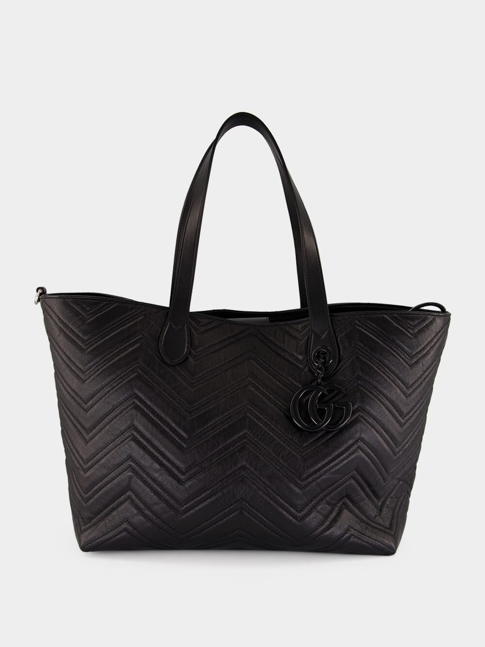 Black GG Marmont Large Tote Bag