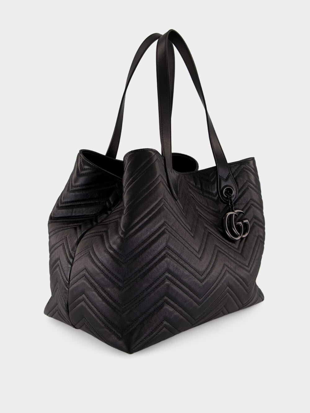Black GG Marmont Large Tote Bag
