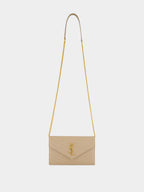 Dark Beige Cassandre Envelope Chain Wallet