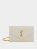 Crema Soft Cassandre Envelope Chain Wallet