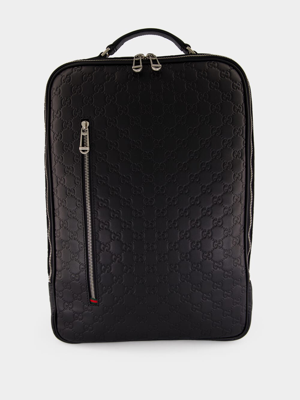 Black GG Emblem Medium Backpack