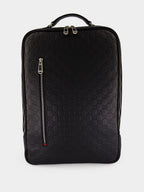 Black GG Emblem Medium Backpack