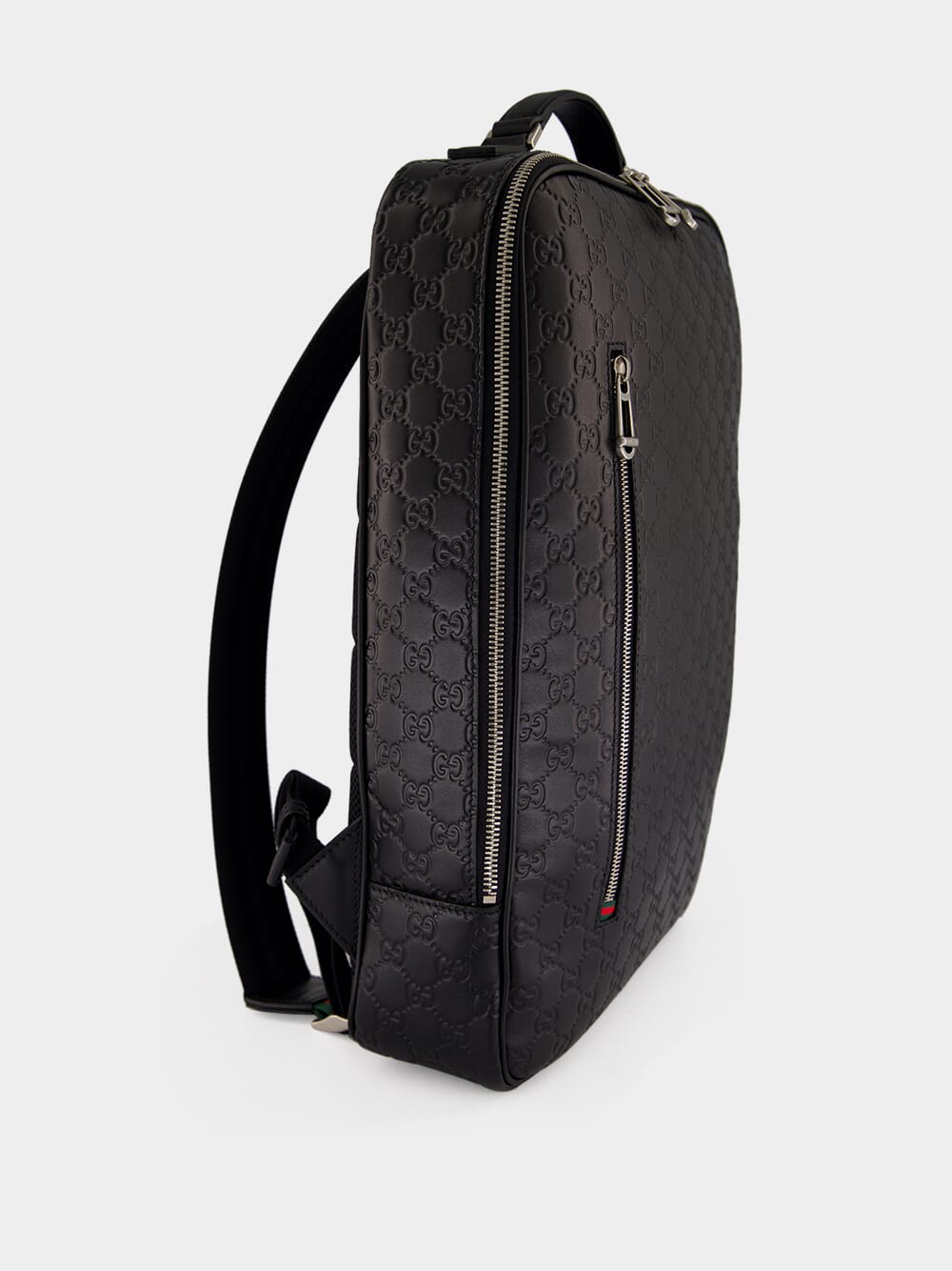 Black GG Emblem Medium Backpack
