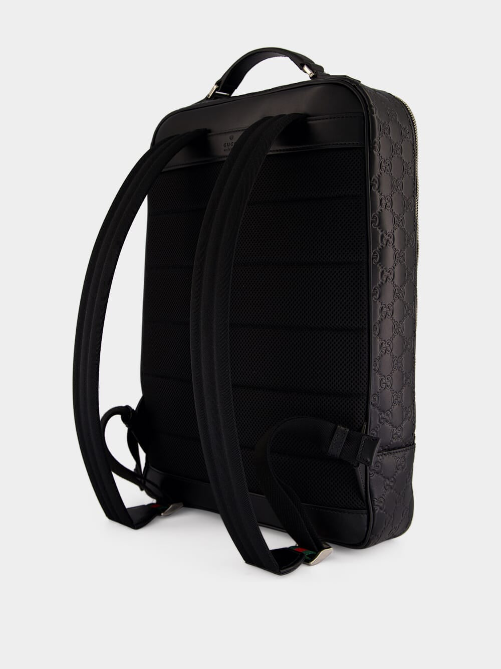 Black GG Emblem Medium Backpack