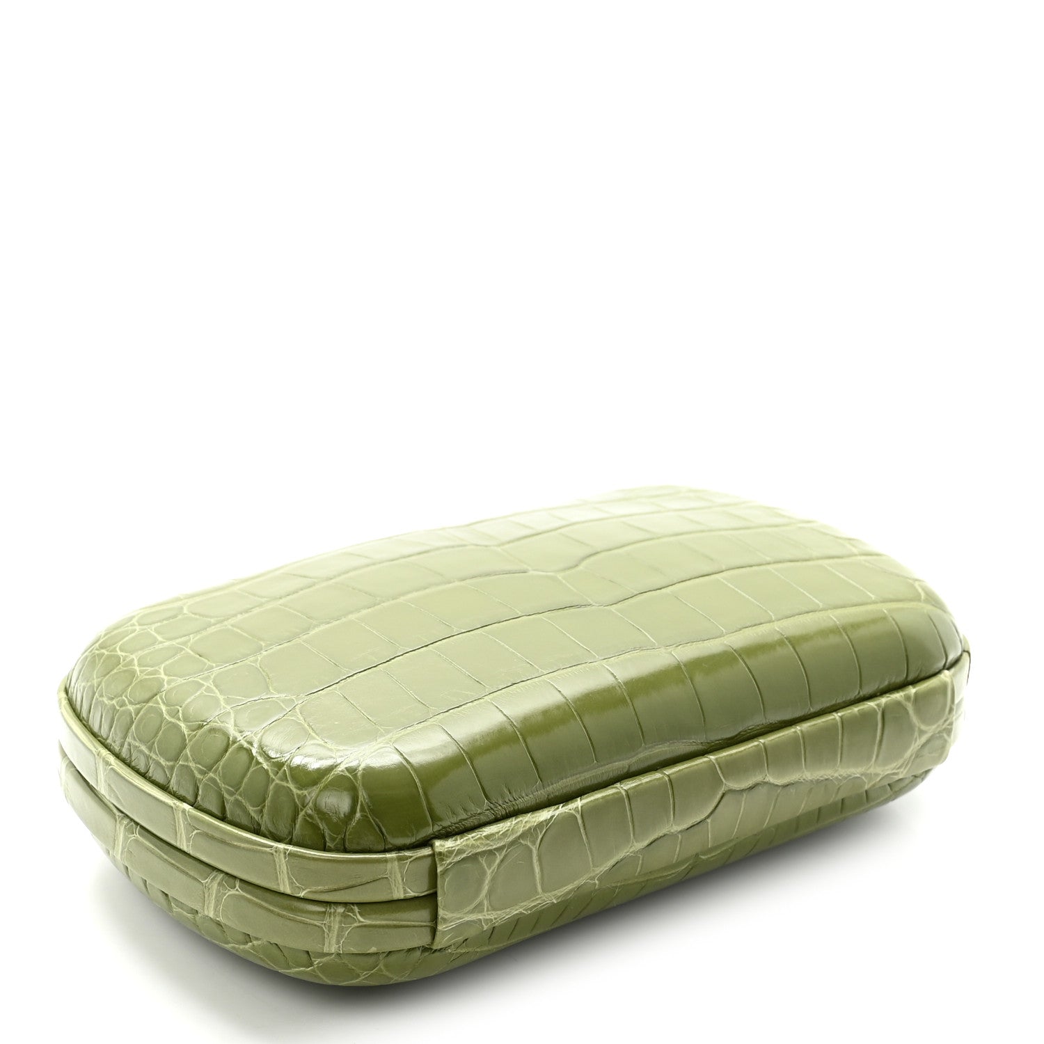 Alligator Knot Clutch Tea Leaf