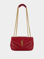Deep Red Loulou Mini in Lambskin