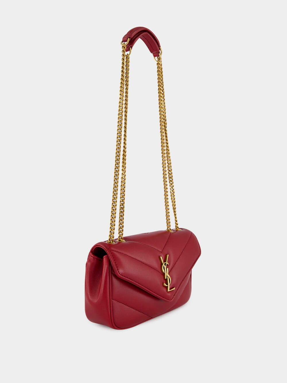 Deep Red Loulou Mini in Lambskin