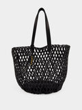 Black Panier Soup Calfskin Shoulder Bag
