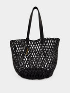 Black Panier Soup Calfskin Shoulder Bag