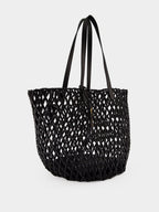 Black Panier Soup Calfskin Shoulder Bag
