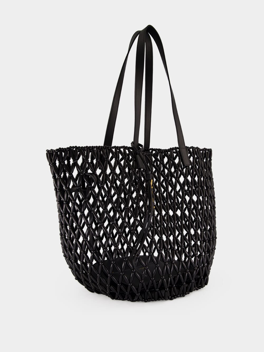 Black Panier Soup Calfskin Shoulder Bag