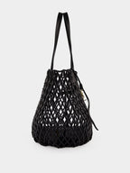 Black Panier Soup Calfskin Shoulder Bag