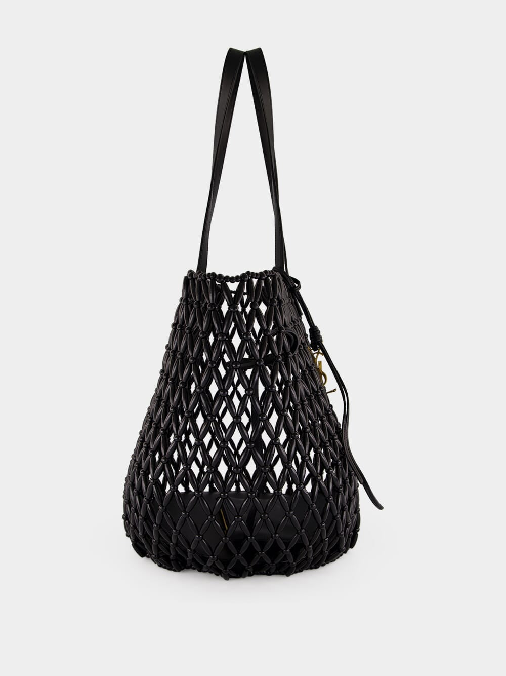Black Panier Soup Calfskin Shoulder Bag