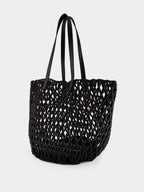 Black Panier Soup Calfskin Shoulder Bag