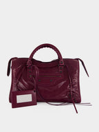 Plum Le City Medium Leather Bag