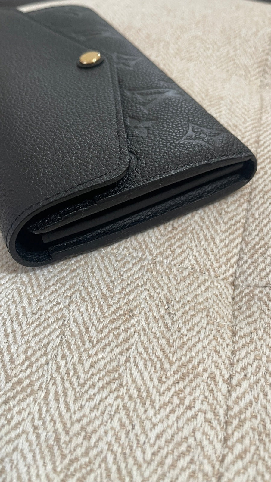 Louis Vuitton Portefeuille Sarah Empreinte Noir Wallet