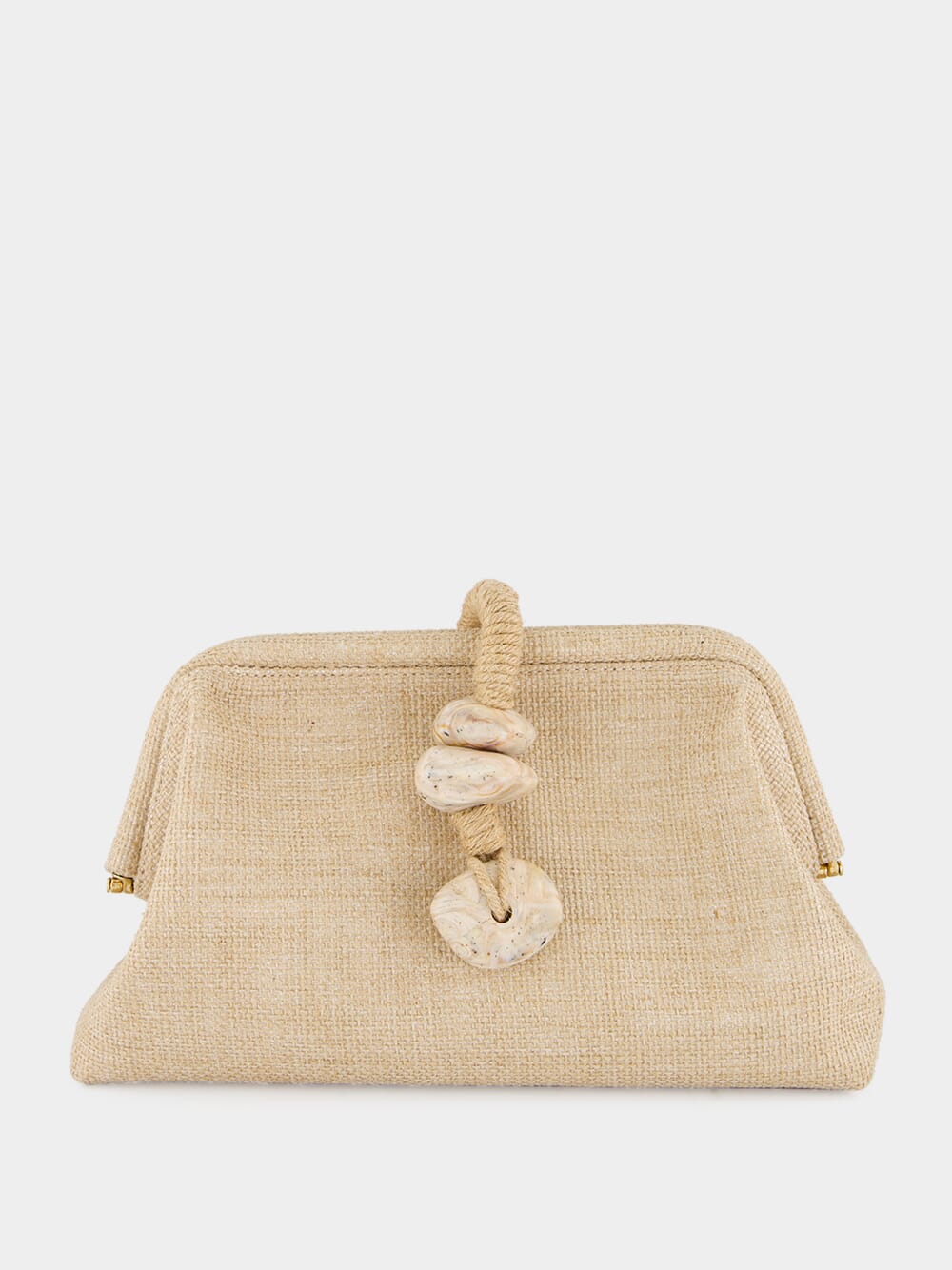 Natural Petra Jute Clutch Bag