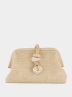 Natural Petra Jute Clutch Bag