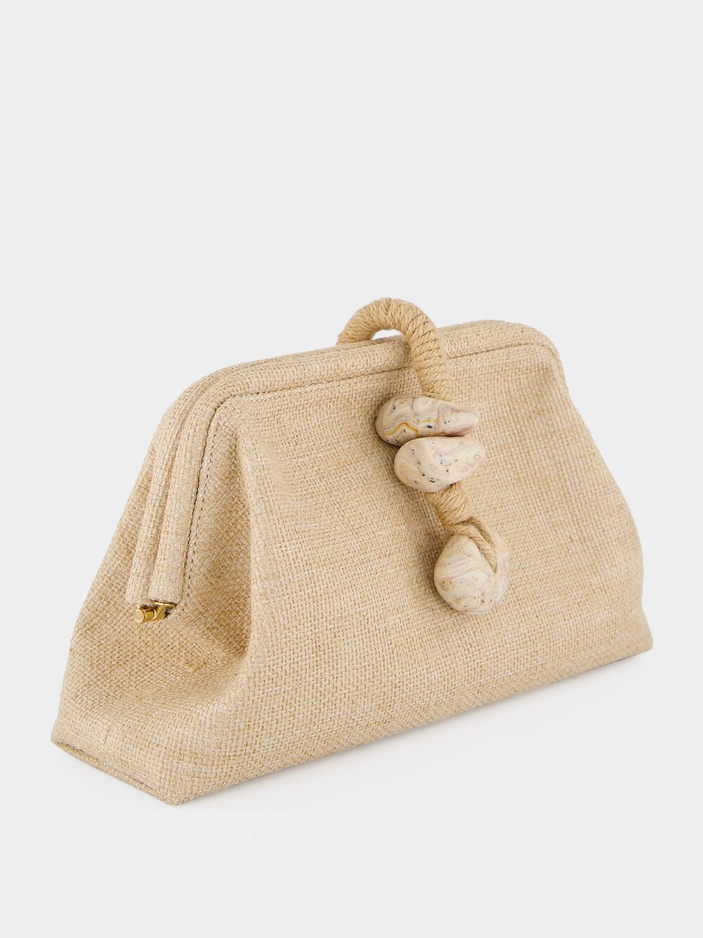 Natural Petra Jute Clutch Bag