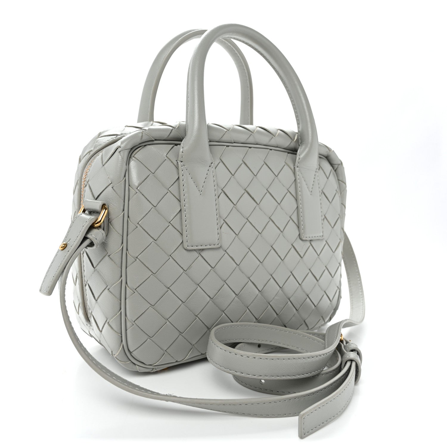 Lambskin Intrecciato Small Getaway Agate Grey