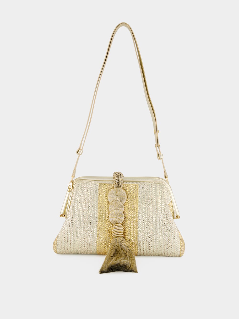 Gold and Silver Alessa Clutch Bag