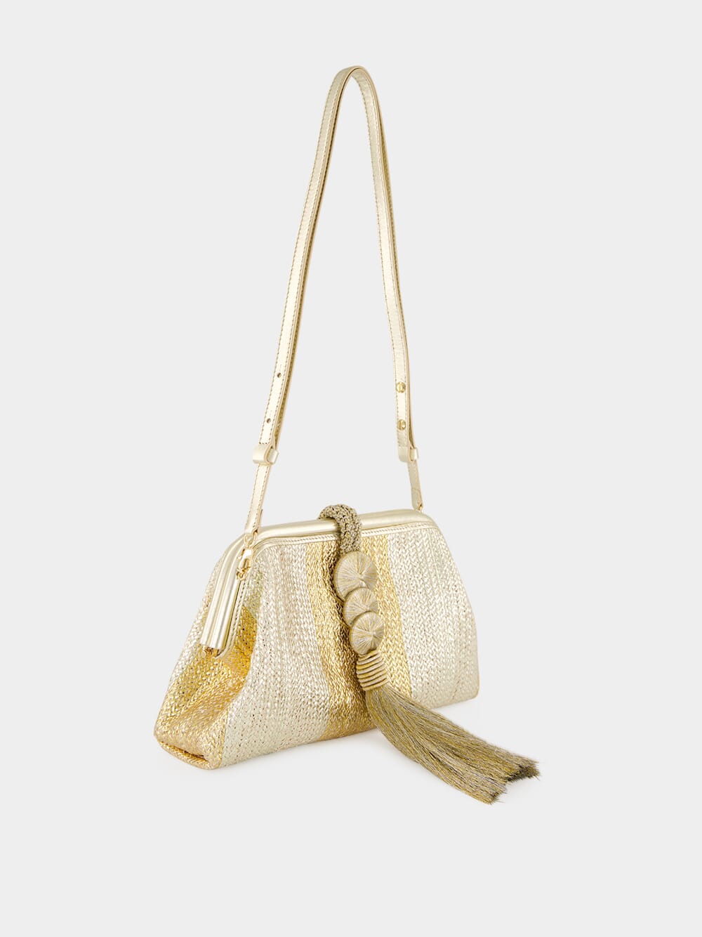 Gold and Silver Alessa Clutch Bag