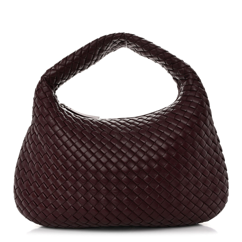 Lambskin Intrecciato Medium Padded Veneta Deep Mahogany
