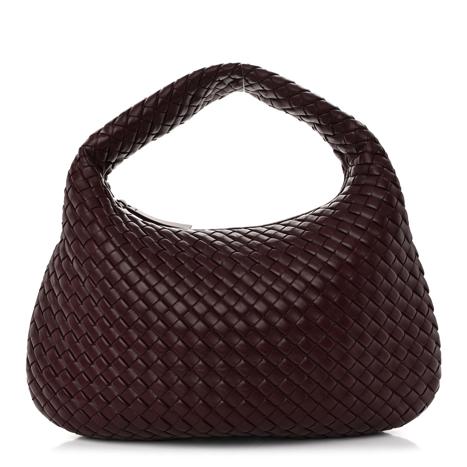 Lambskin Intrecciato Medium Padded Veneta Deep Mahogany