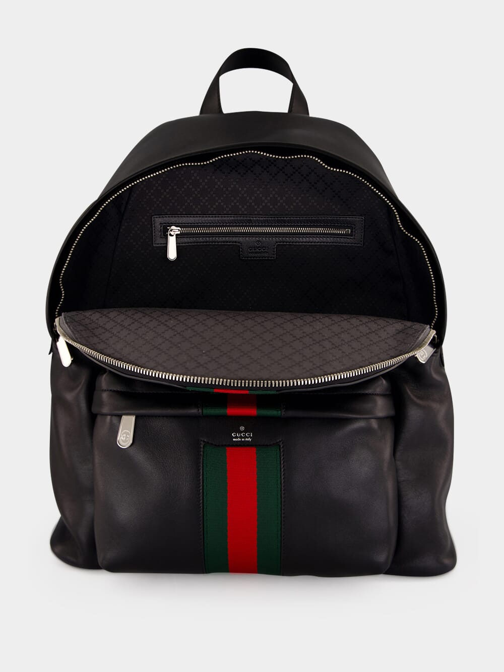 Black Web Trademark Large Backpack