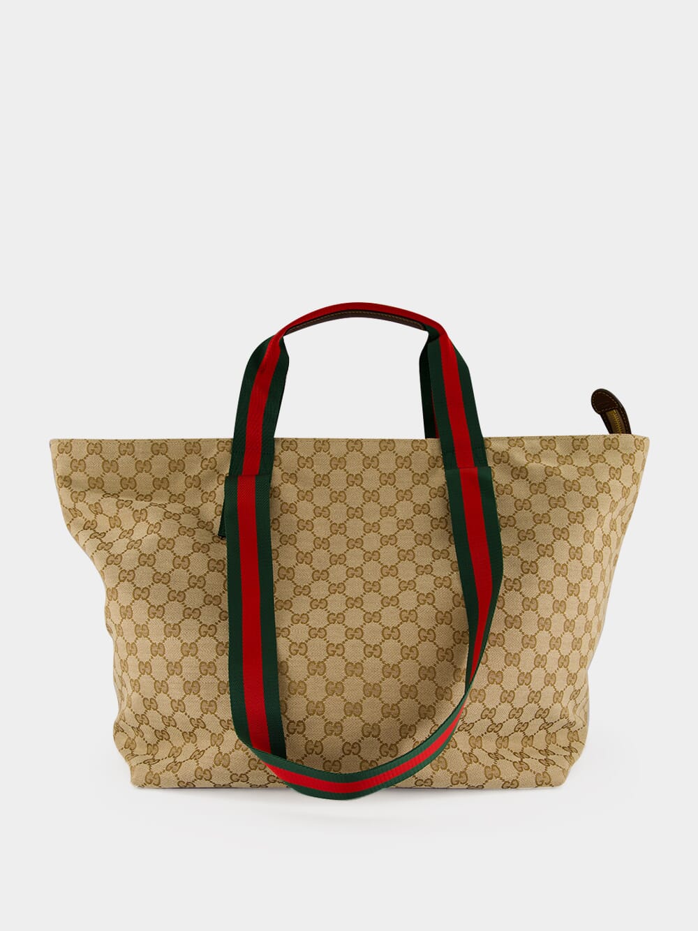 Sand and Brown GG Medium Tote Bag in Canvas