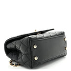 Caviar Quilted Extra Mini Coco Handle Flap Black